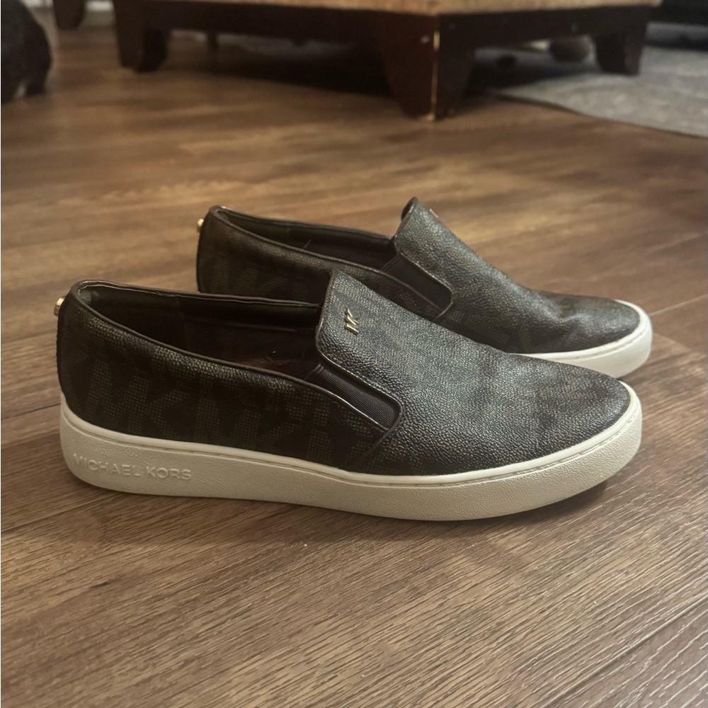 Michael Kors Slip-On Sneakers - Black and Brown
